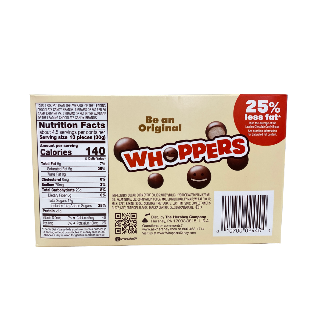 Whoppers Original Malted Milk Balls Candies 5oz Pack of 3