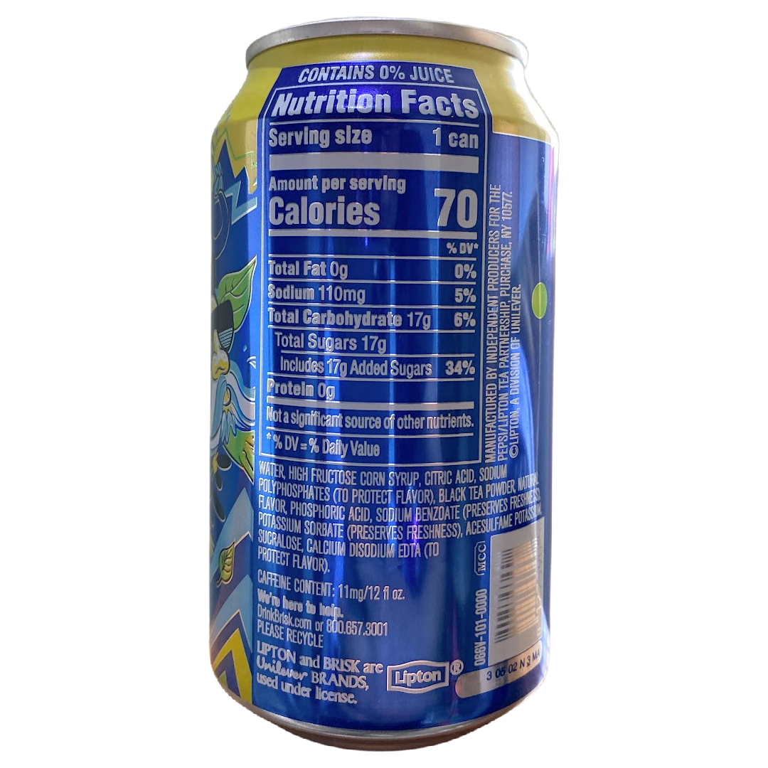 Lipton Brisk Lemon Iced Tea 12 fl oz can X 4