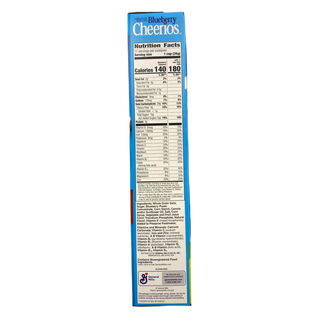 General Mills Cheerios Large Size Gluten-free Blueberry Cereal 14.2 oz box