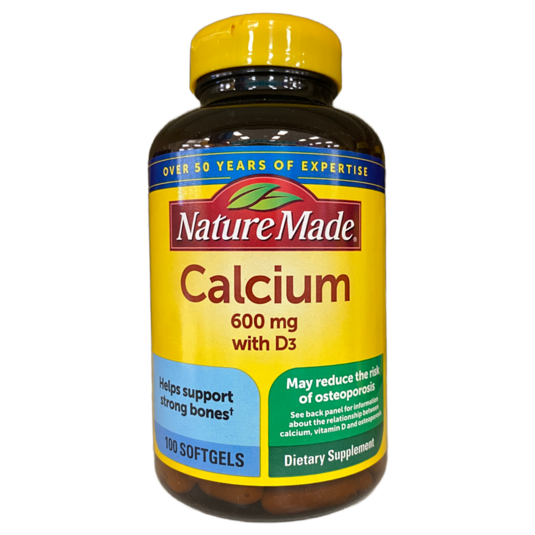 Nature Made Dietary Supplement Softgels 600 mg Calcium 100 ct