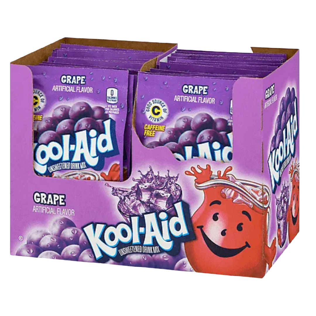 Kool-Aid Unsweetened Grape Drink Mix 0.14 oz packet