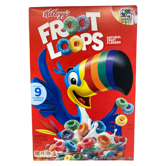 Kellogg's Froot Loops Sweetened Cereal 10.1 oz Box