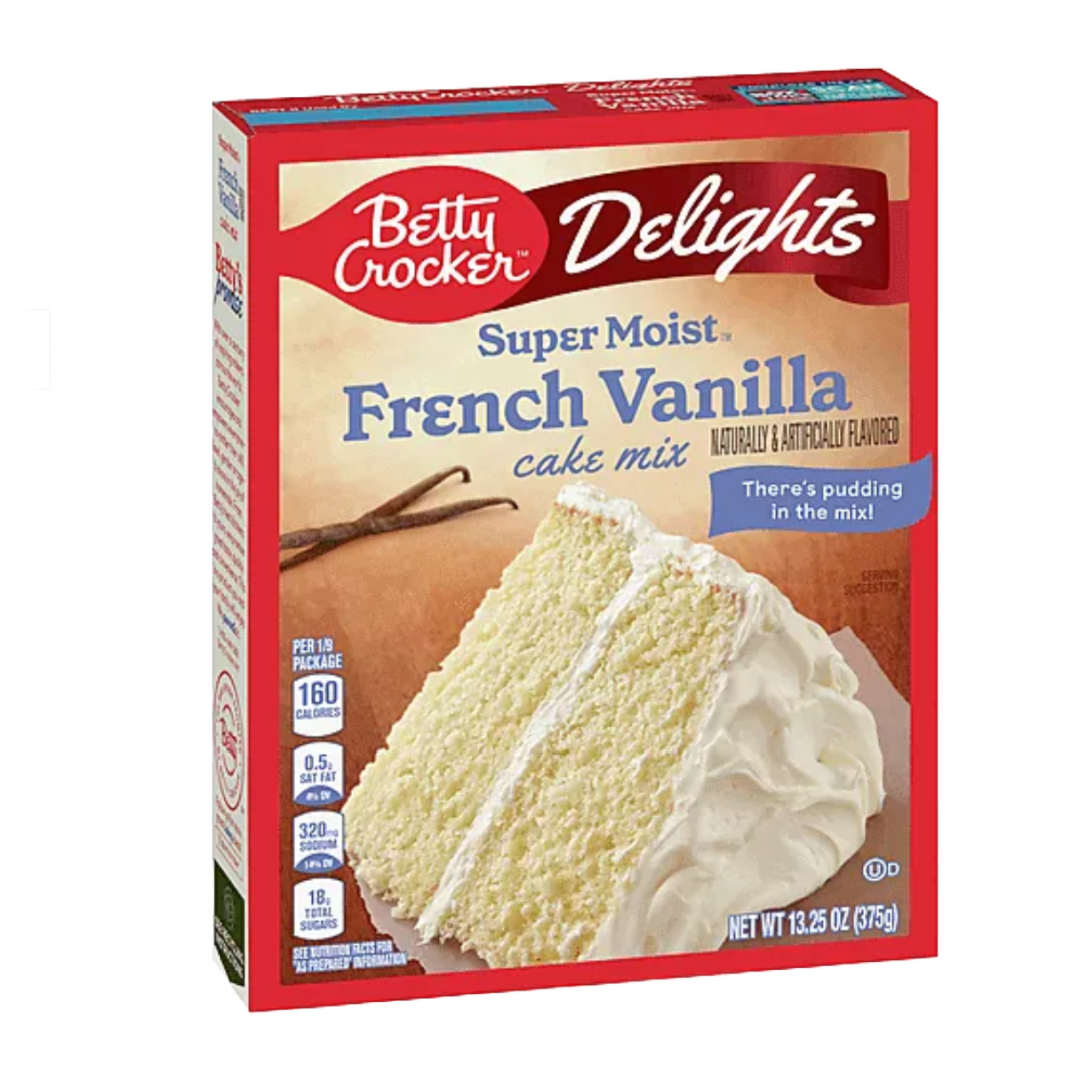 Betty Crocker Delights Supermoist French Vanilla Cake Mix, 13.25 OZ USA Version