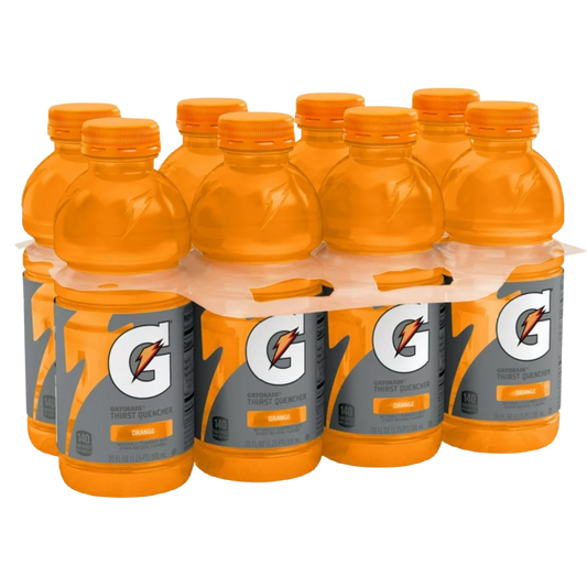 Gatorade Orange Thirst Quencher Sports Drink, 20 oz, 8 Pack Bottles