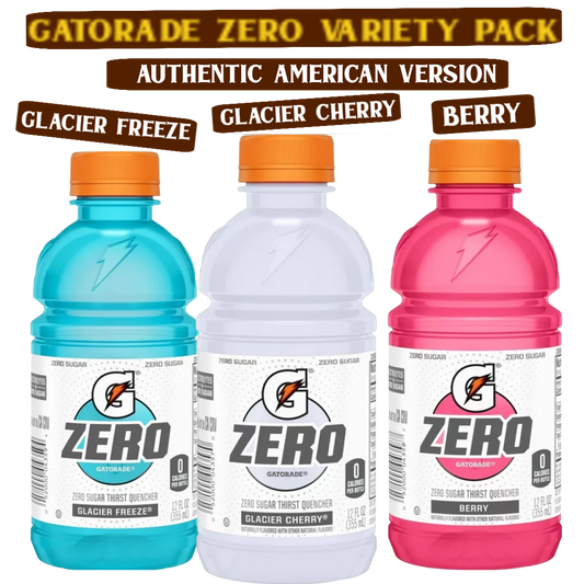 Gatorade Zero Sugar Thirst Quencher Variety Pack 3 bottles AUTHENTIC USA 12 OZ