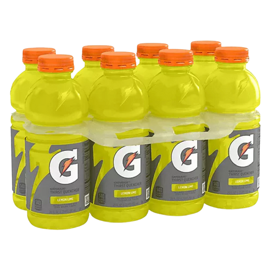 Gatorade Lemon Lime Thirst Quencher Sports Drink 20 fl oz bottle 8 pack