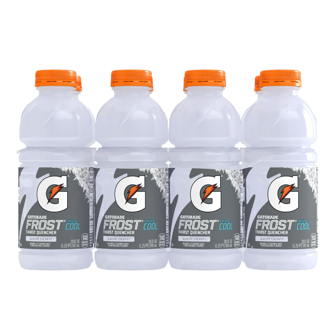 Gatorade Thirst Quencher Sports Drink, Glacier Cherry, 20 fl oz, 8 Pack Bottles