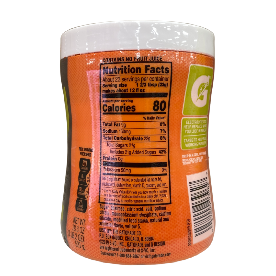 Gatorade Frost Lemon Lime Quencher Powder Sports Drink 18.3 oz canister