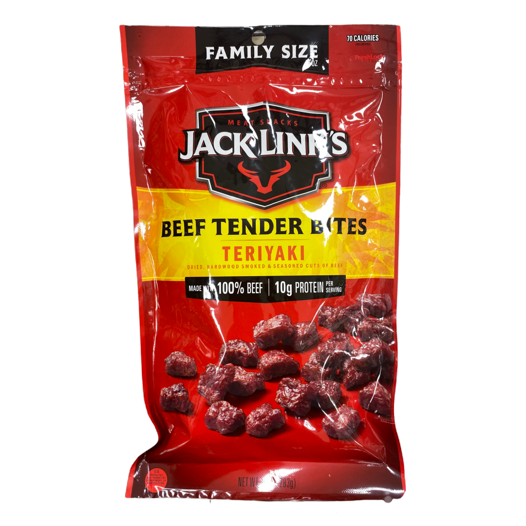 Jack Link's Teriyaki Tender Bites Beef Steak 10oz bag