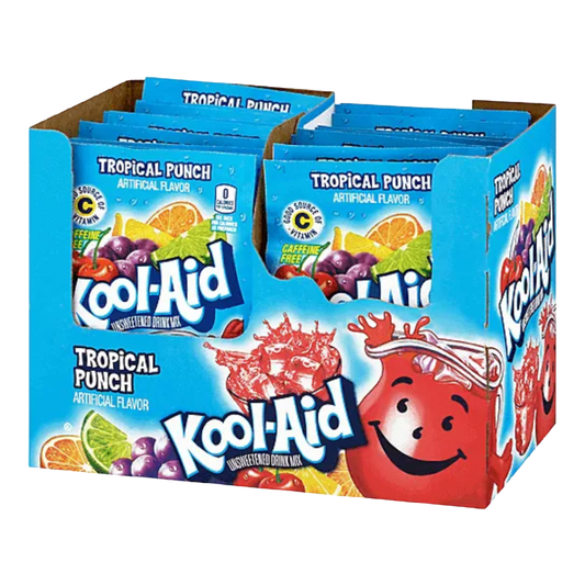 Kool-Aid Unsweetened Caffeine Free Tropical Punch Drink Mix 0.16 oz packet