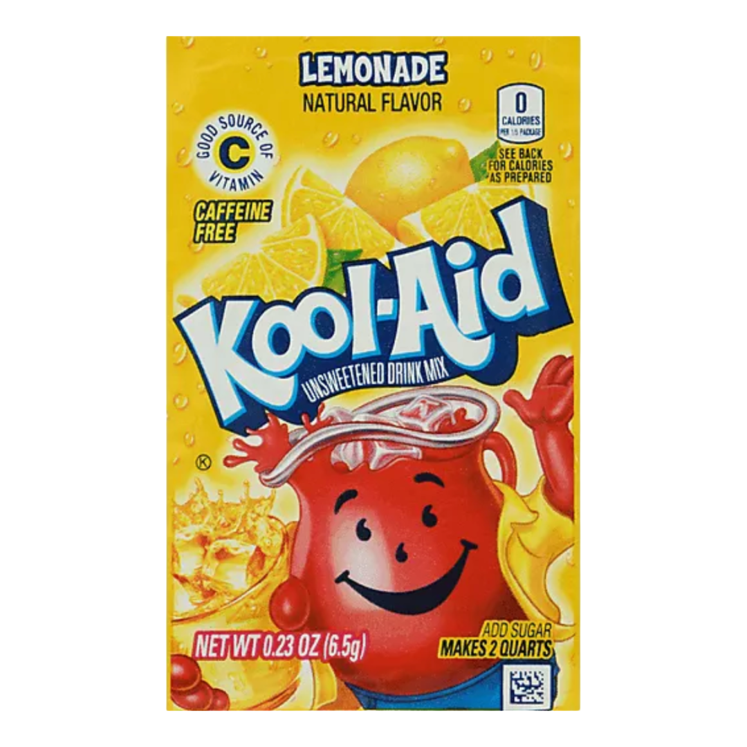 Kool-Aid Unsweetened Caffeine Free Lemonade Drink Mix 0.23 oz packet