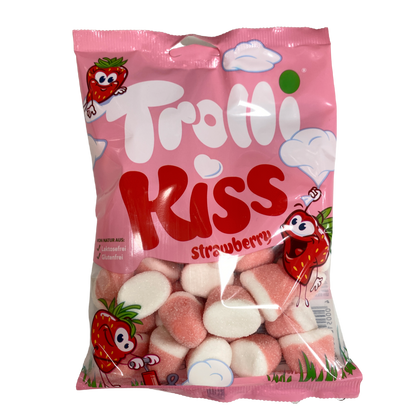 Trolli Kiss Strawberry Cream Candied Foam Gummy Sweets Packs 200g