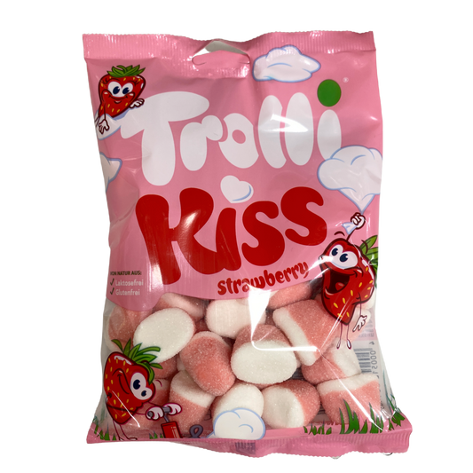 Trolli Kiss Strawberry Cream Candied Foam Gummy Sweets Packs 200g