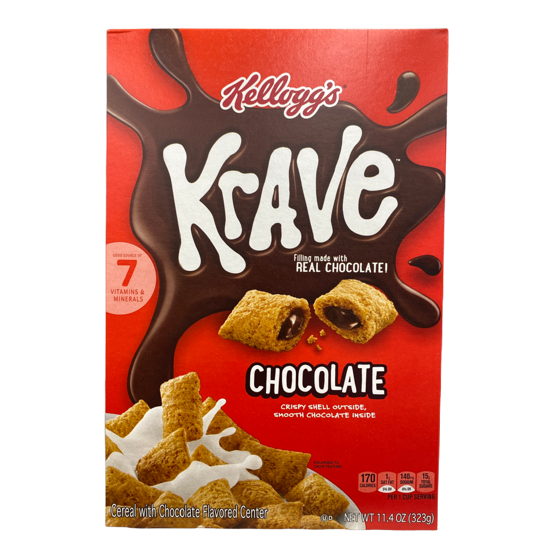 Krave Chocolate Flavored Center Crispy Cereal 11.4 oz box