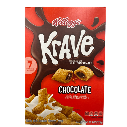 Krave Chocolate Flavored Center Crispy Cereal 11.4 oz box