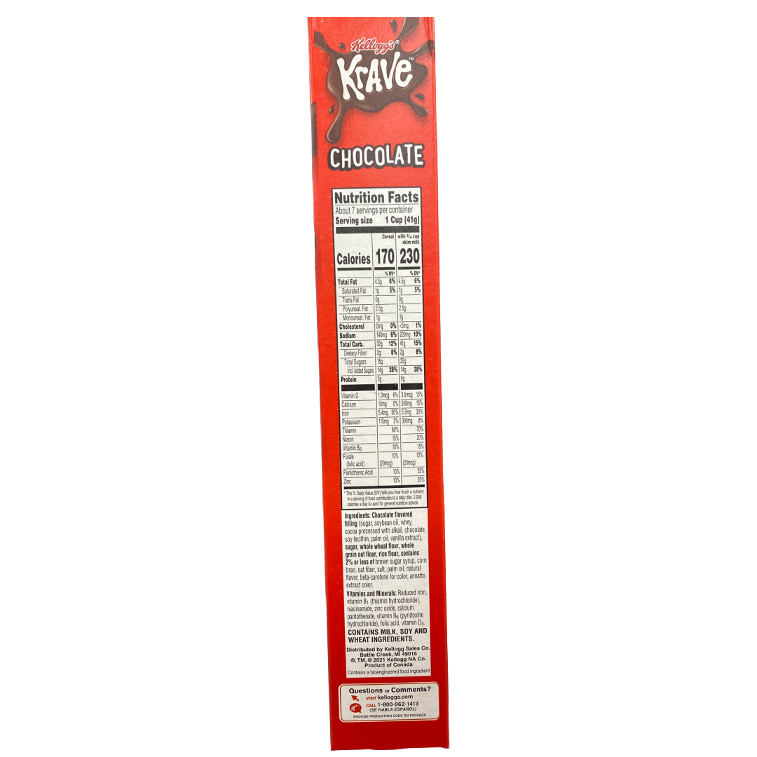 Krave Chocolate Flavored Center Crispy Cereal 11.4 oz box