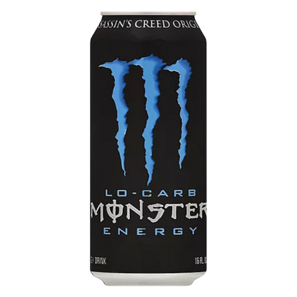 Monster Lo-Carb Taurine and Ginseng Energy Drink 16 fl oz can