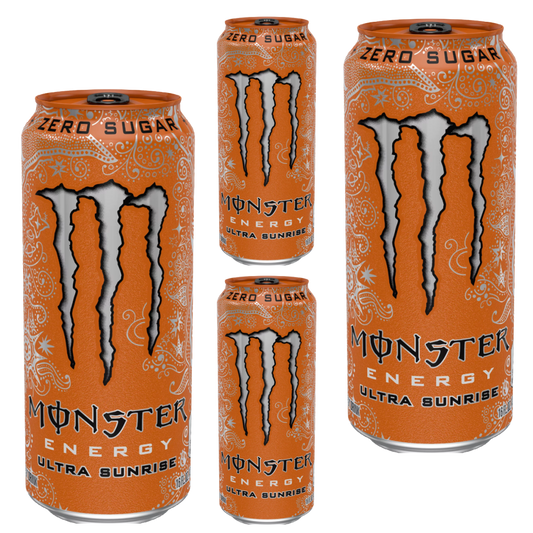 Monster Energy Zero Sugar Ultra Sunrise Energy Drink 16 fl oz can X 4