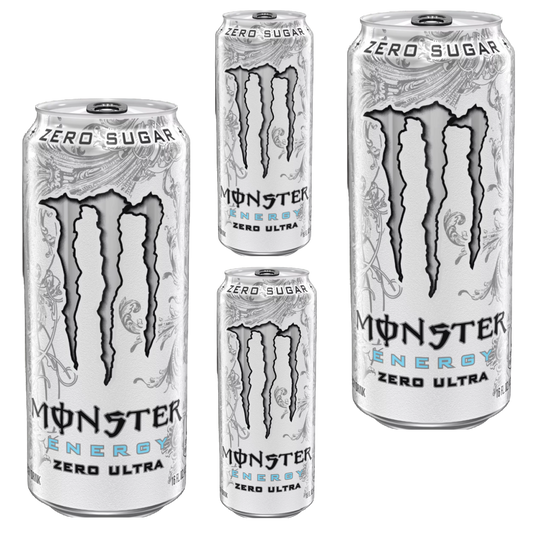 Monster Energy Zero Ultra Energy Drink 16 fl oz can X 4