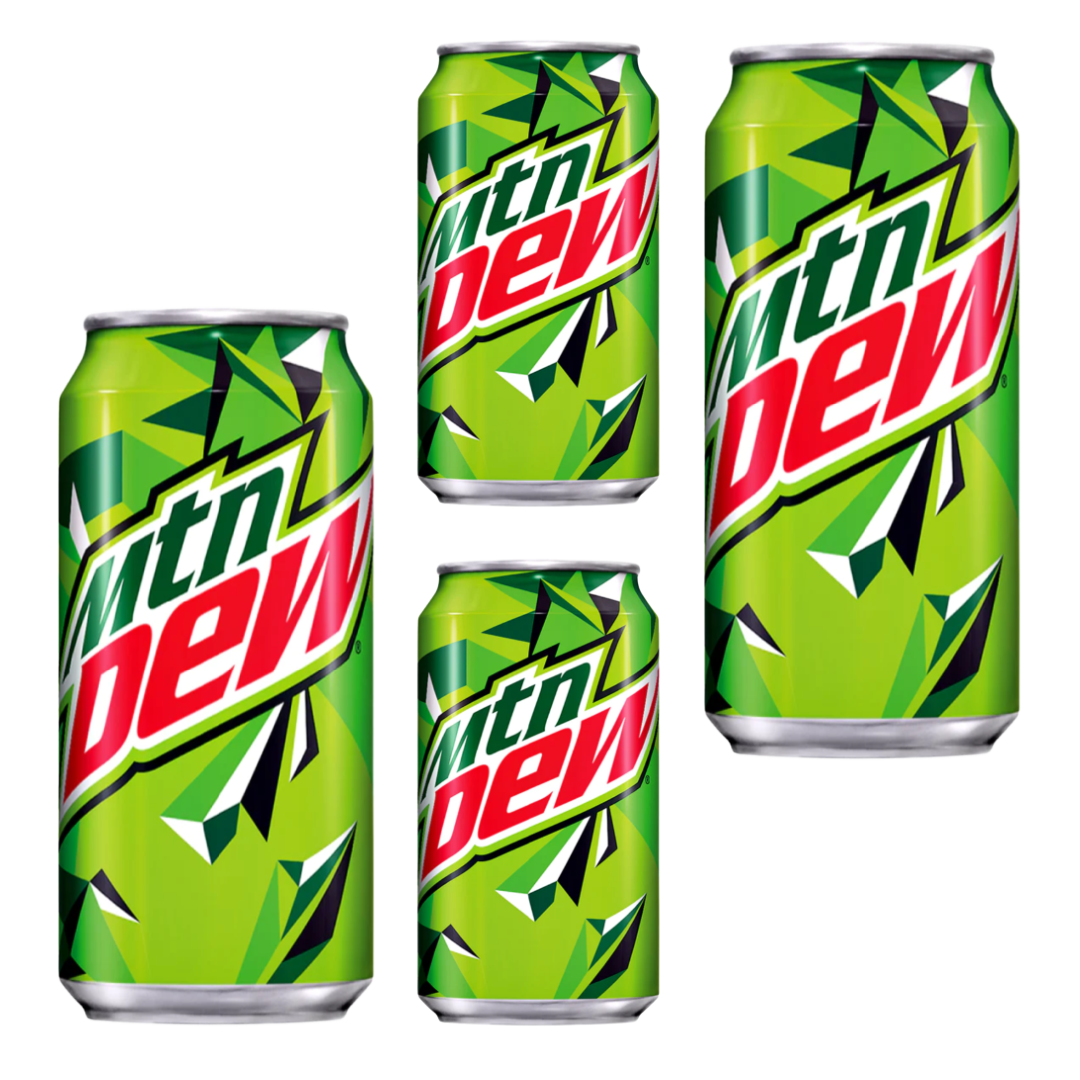 Mountain Dew Citrus Soda Pop, 12 fl oz Cans, Pack of 4