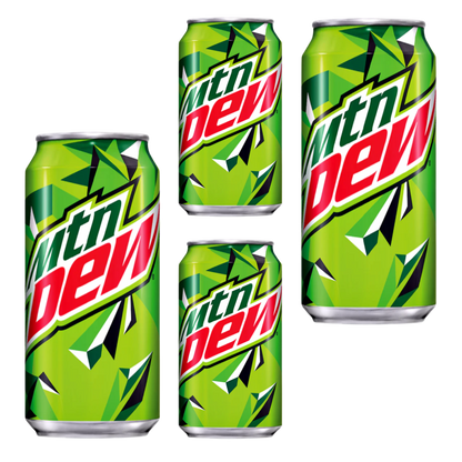 Mountain Dew Citrus Soda Pop, 12 fl oz Cans, Pack of 4