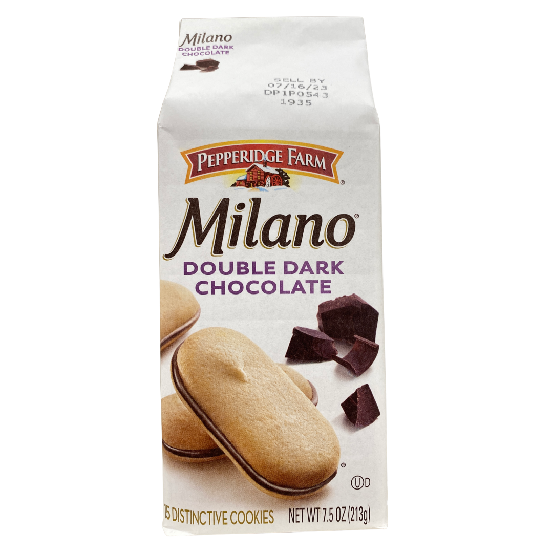 Pepperidge Farm Milano Double Dark Chocolate Cookies 7.5 oz bag