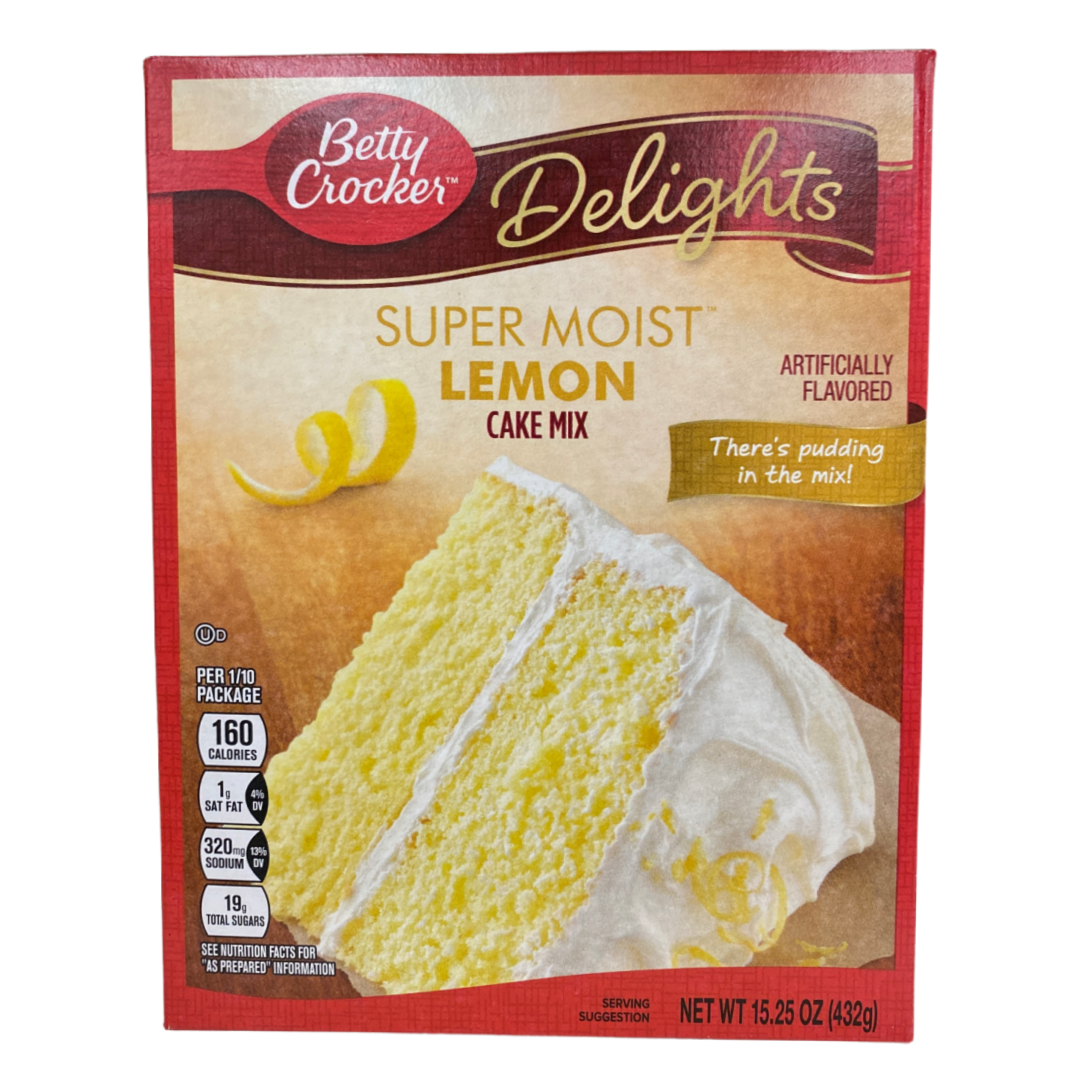 Betty Crocker Delights Super Moist Lemon Cake Mix, 15.25 oz