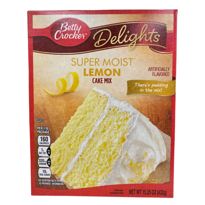 Betty Crocker Delights Super Moist Lemon Cake Mix, 15.25 oz