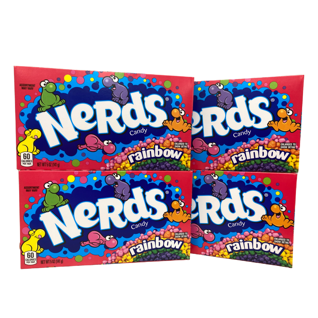 Wonka Nerds Rainbow American Kids Candy 5 oz Box/set of 4