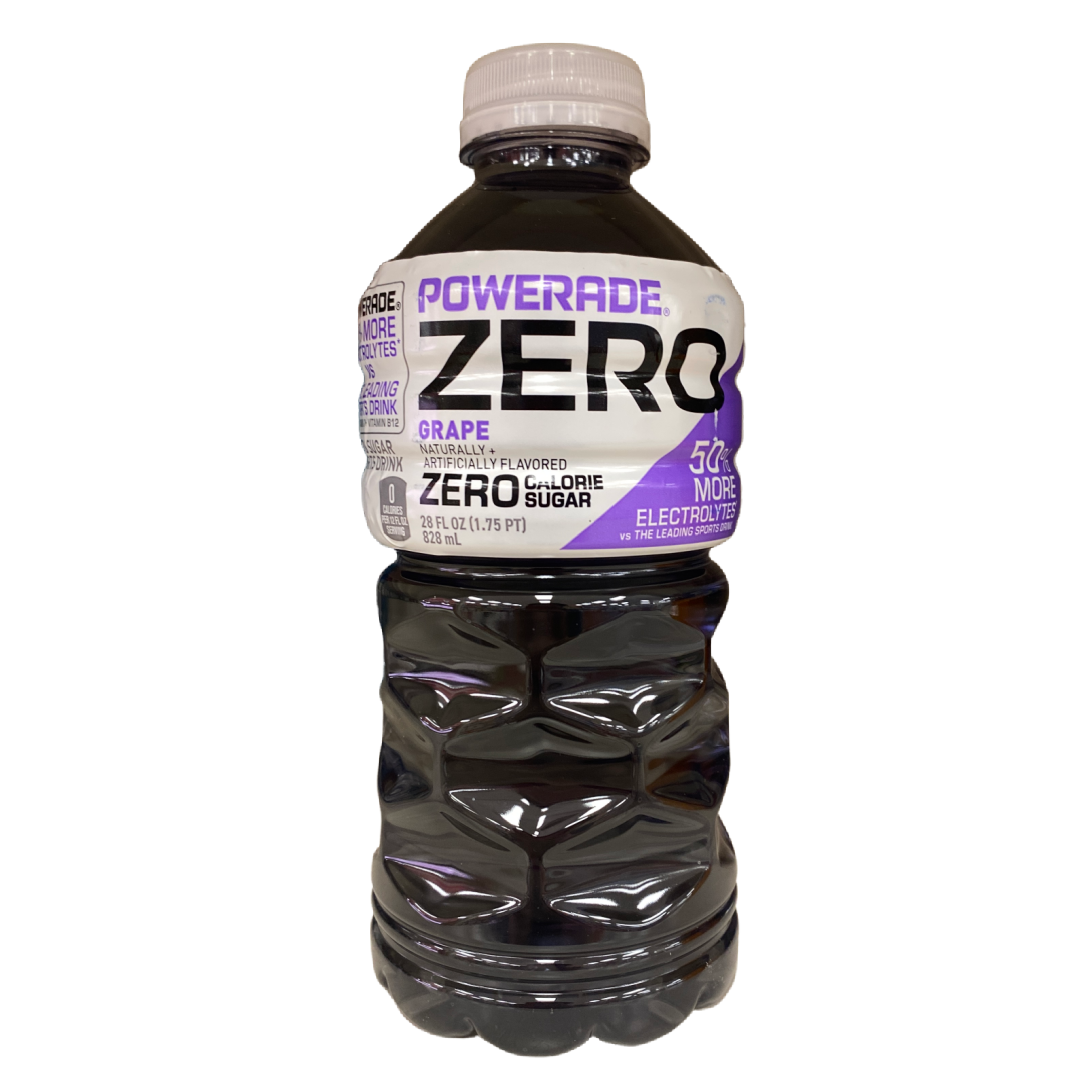 Powerade Zero Grape Flavor Sports Drink 28 fl oz bottle