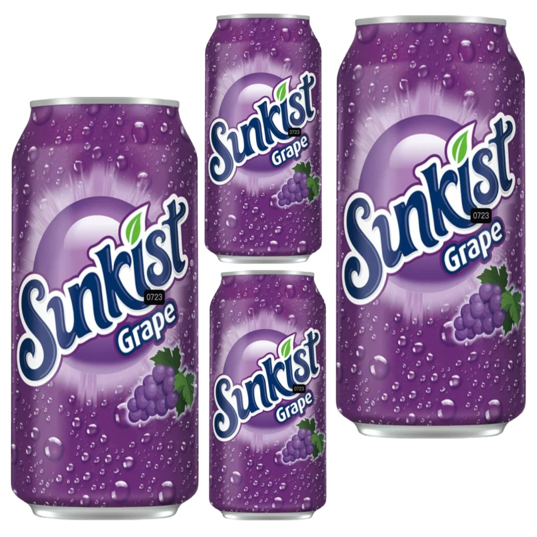 Sunkist Grape Soda 12 fl oz can X 4