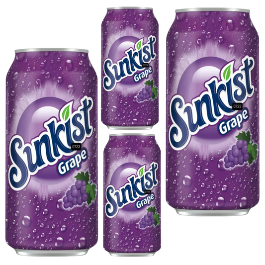 Sunkist Grape Soda 12 fl oz can X 4