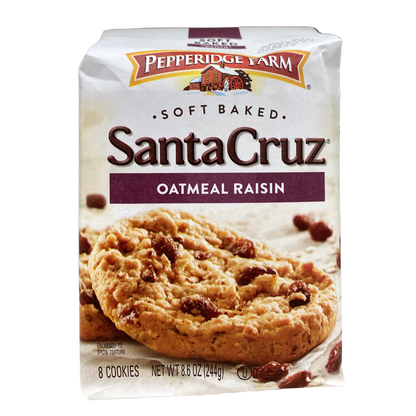 Pepperidge Farm Santa Cruz Oatmeal Raisin Cookies 8.6 oz bag