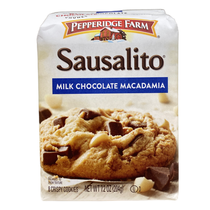 Pepperidge Farm Crispy Milk Chocolate Macadamia Sausalito Cookies 7.2 oz bag