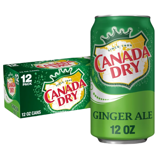 Canada Dry Ginger Ale Made from Real Ginger 12 fl oz can 12 pack Caffein Free