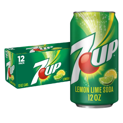 7Up Lemon Lime Soda Pop, 12 fl oz , 12 Pack