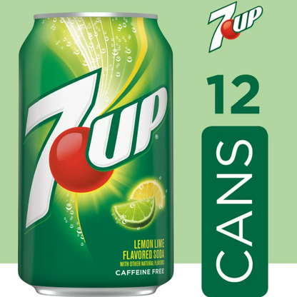 7Up Lemon Lime Soda Pop, 12 fl oz , 12 Pack