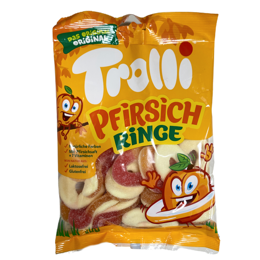 Trolli Pfirischringe Gezuckertes Fruit Gums With Foam Sugar 200g