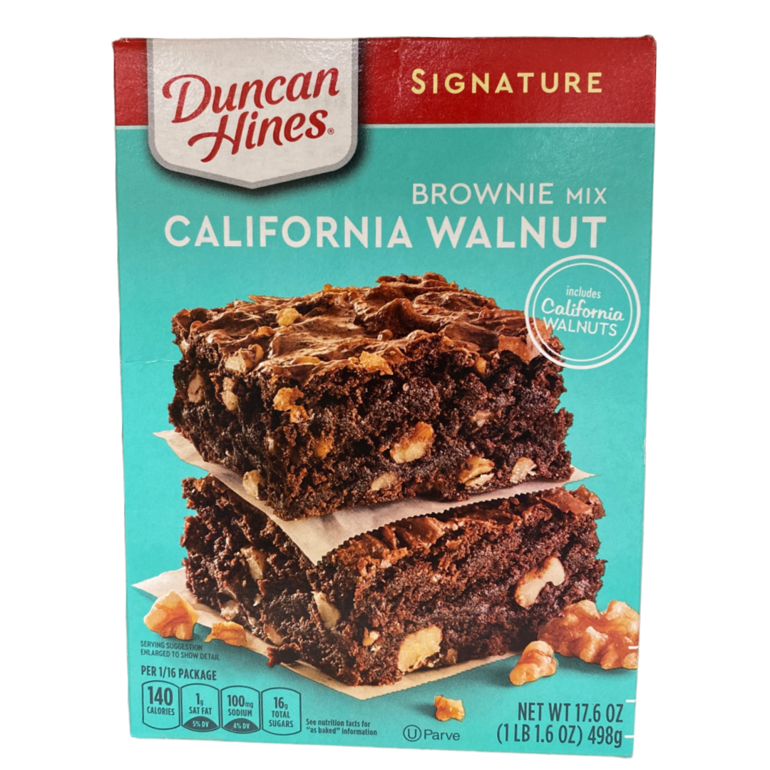 Duncan Hines Signature California Walnut Brownie Mix Cake 17.6 oz Box