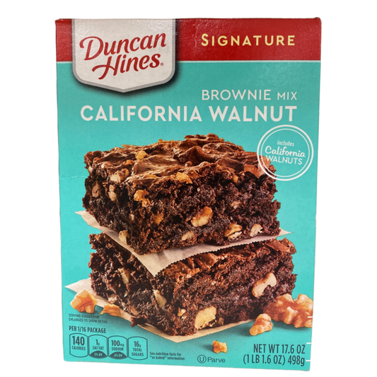 Duncan Hines Signature California Walnut Brownie Mix Cake 17.6 oz Box