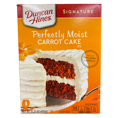 Duncan Hines Signature Perfectly Moist Carrot Cake Mix 15.25 oz box