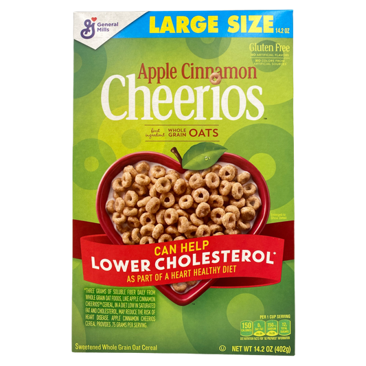 General Mills Cheerios Large Size Apple Cinnamon Whole Grain Oats Cereal 14.2oz