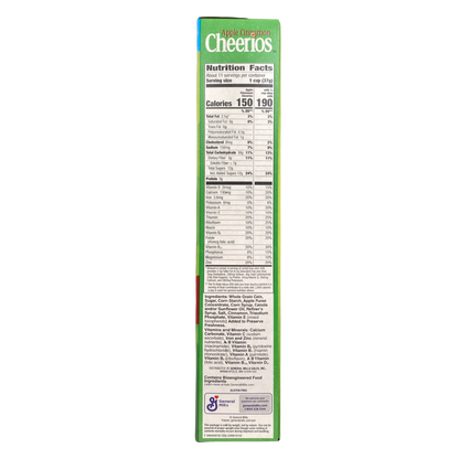 General Mills Cheerios Large Size Apple Cinnamon Whole Grain Oats Cereal 14.2oz