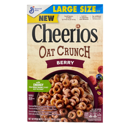 Cheerios Oats Crunch Berry Cereal 18oz (510g) Box