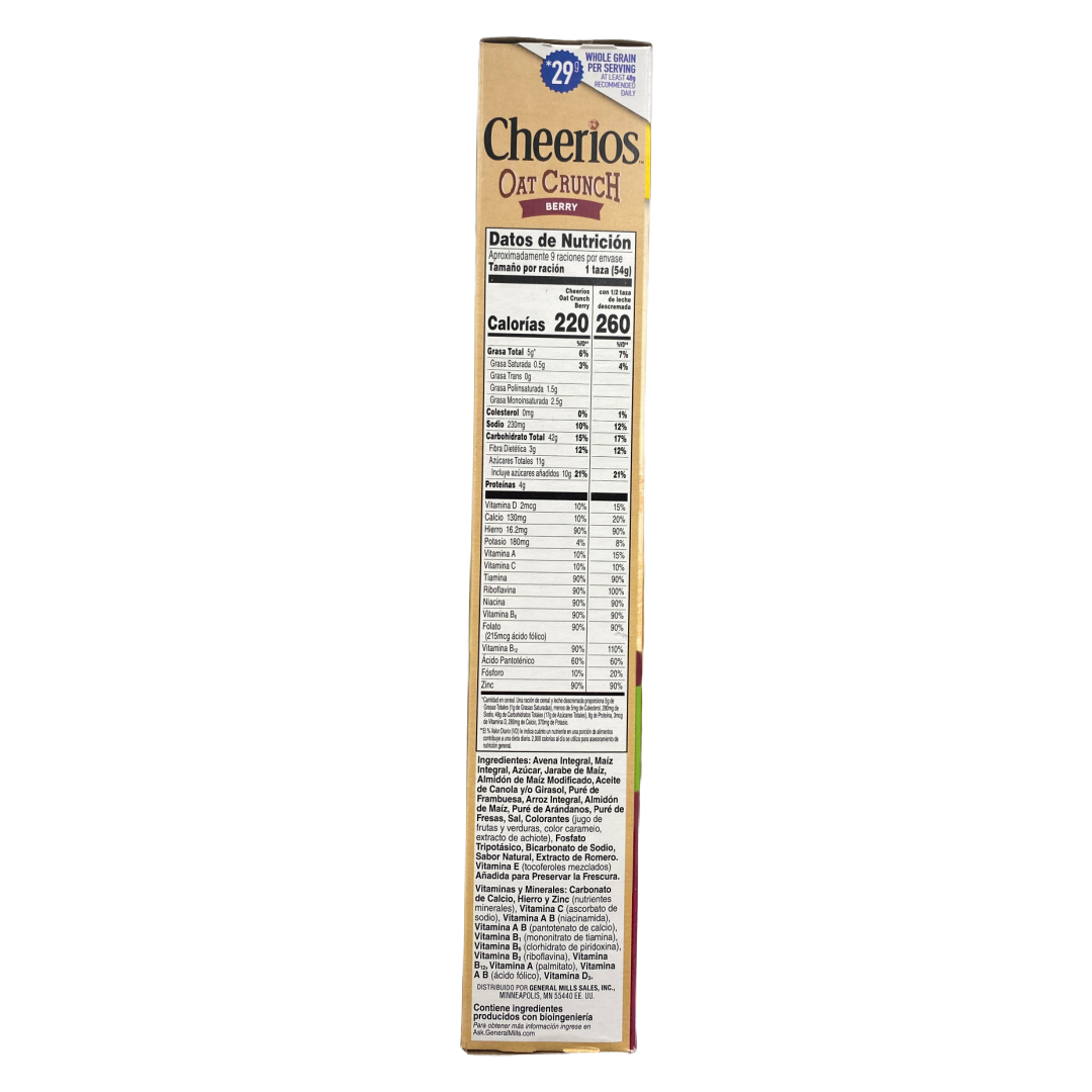 Cheerios Oats Crunch Berry Cereal 18oz (510g) Box