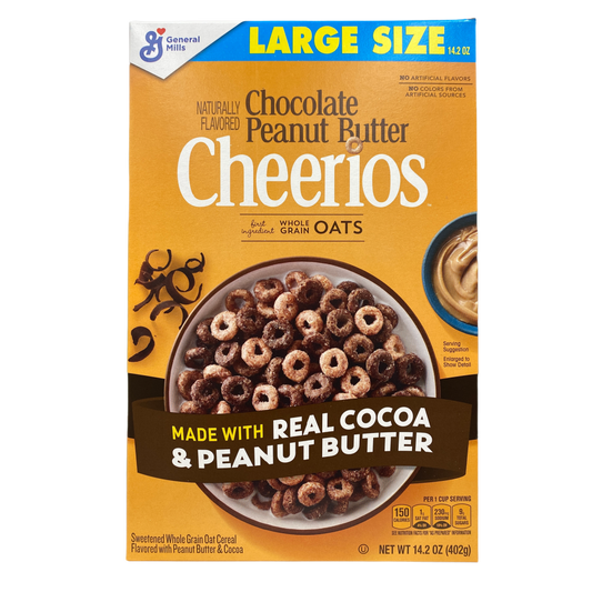 GM Cheerios Chocolate Peanut Butter Whole Grain Oats Cereal 14.2 oz Box