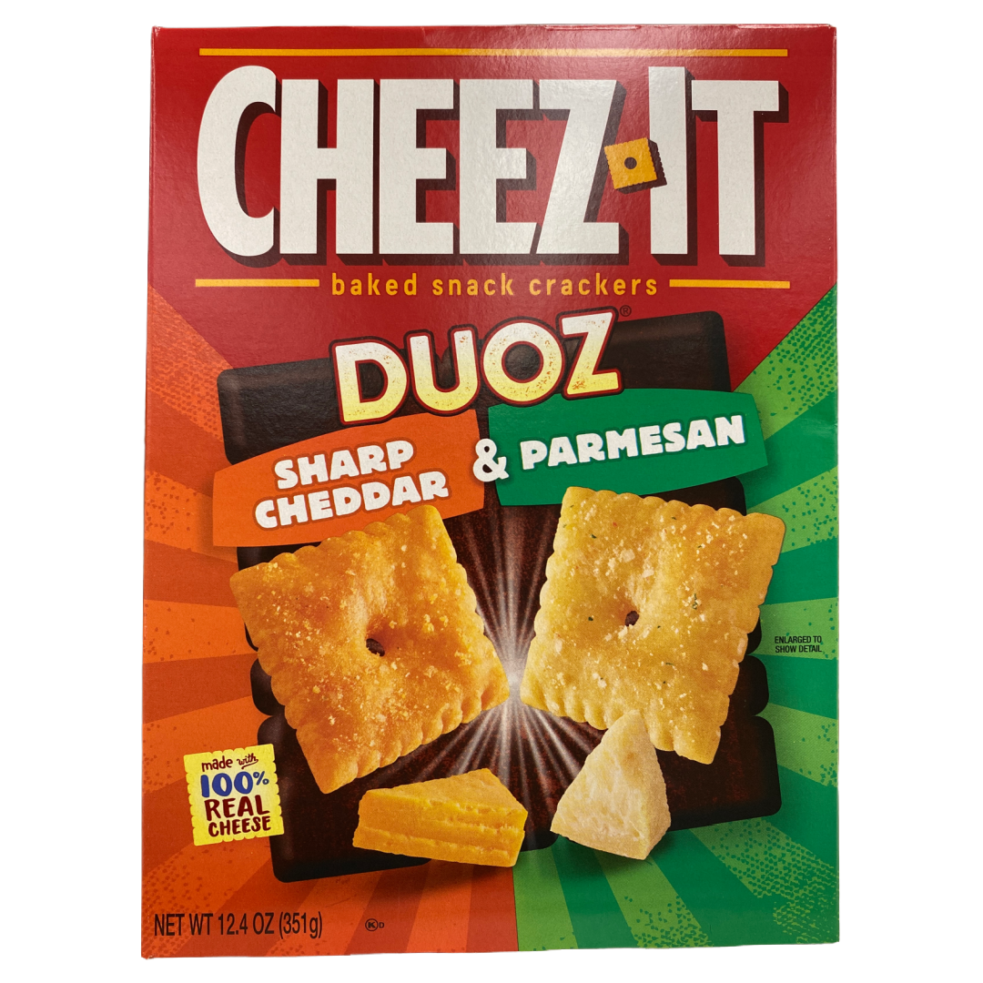 Kellogg's Cheez-It Duoz Sharp Cheddar & Parmesan Crackers 12.4 oz box