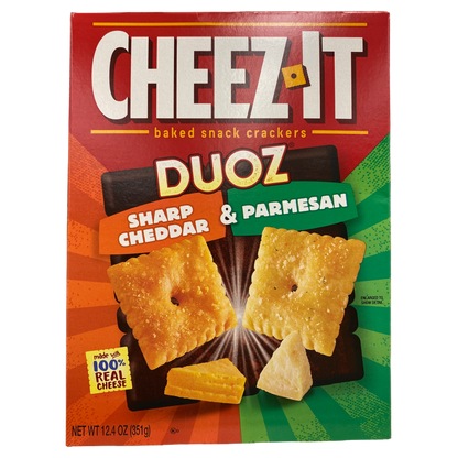 Kellogg's Cheez-It Duoz Sharp Cheddar & Parmesan Crackers 12.4 oz box