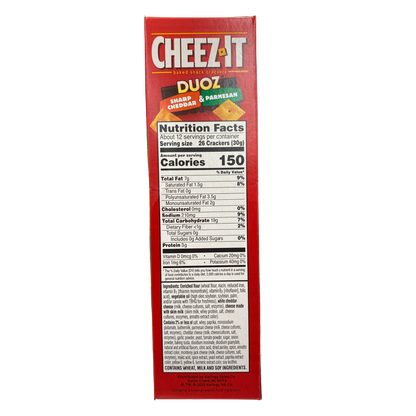 Kellogg's Cheez-It Duoz Sharp Cheddar & Parmesan Crackers 12.4 oz box