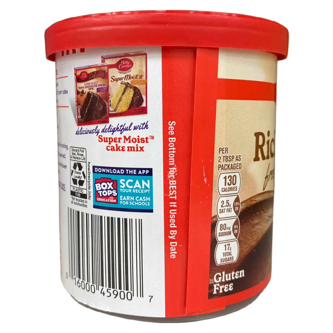 Betty Crocker Gluten Free Milk Chocolate Frosting, 16 oz